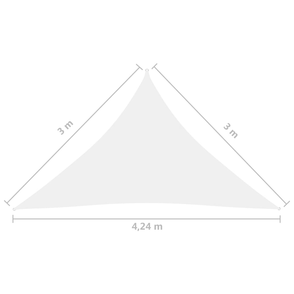 Parasole a Vela Oxford Triangolare 3x3x4,24 m Bianco