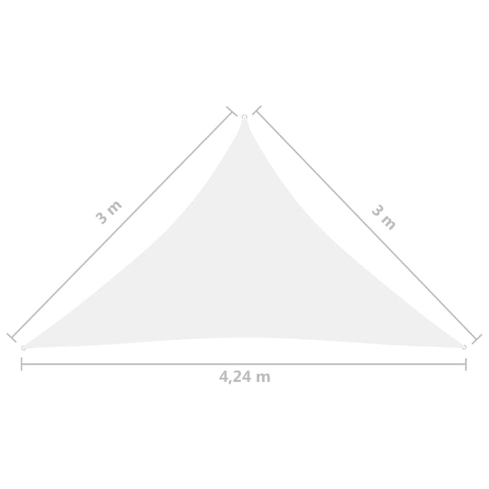 Parasole a Vela Oxford Triangolare 3x3x4,24 m Bianco