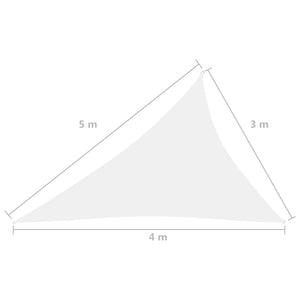 Parasole a Vela Oxford Triangolare 3x4x5 m Bianco cod mxl 18422