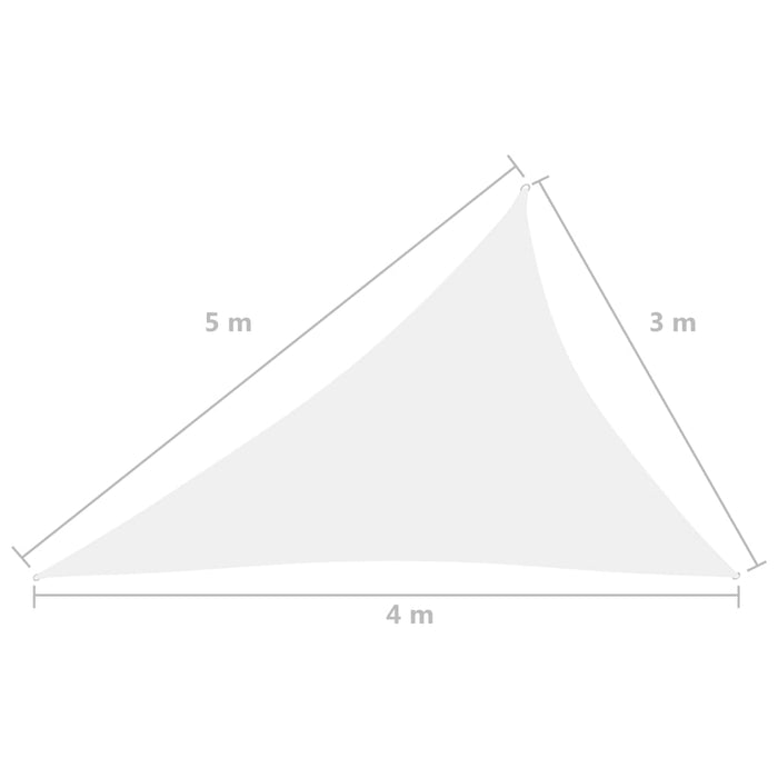 Parasole a Vela Oxford Triangolare 3x4x5 m Bianco cod mxl 18422