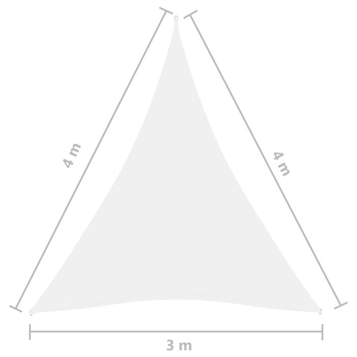 Parasole a Vela Oxford Triangolare 3x4x4 m Bianco