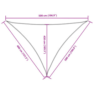 Parasole a Vela Oxford Triangolare 4x5x5 m Bianco 135289