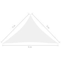 135293 Sunshade Sail Oxford Fabric Triangular 5x5x6 m White