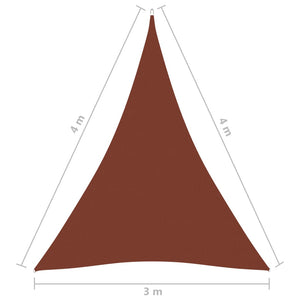 Parasole a Vela Oxford Triangolare 3x4x4 m Terracotta cod mxl 23410