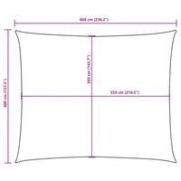 Parasole a Vela in Oxford Rettangolare 4x6 m Talpa 135437