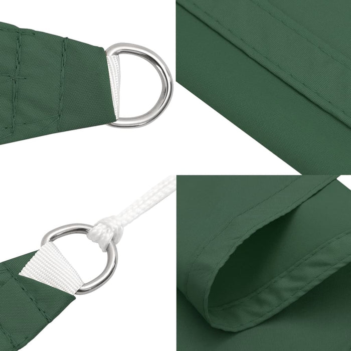 Vela Parasole in Tela Oxford Quadrata 4x4 m Verde Scuro 135469