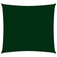 Parasole a Vela in Tela Oxford Quadrato 7x7 m Verde Scuro 135473