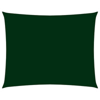 Parasole a Vela Oxford Rettangolare 2x3,5 m Verde Scuro 135476