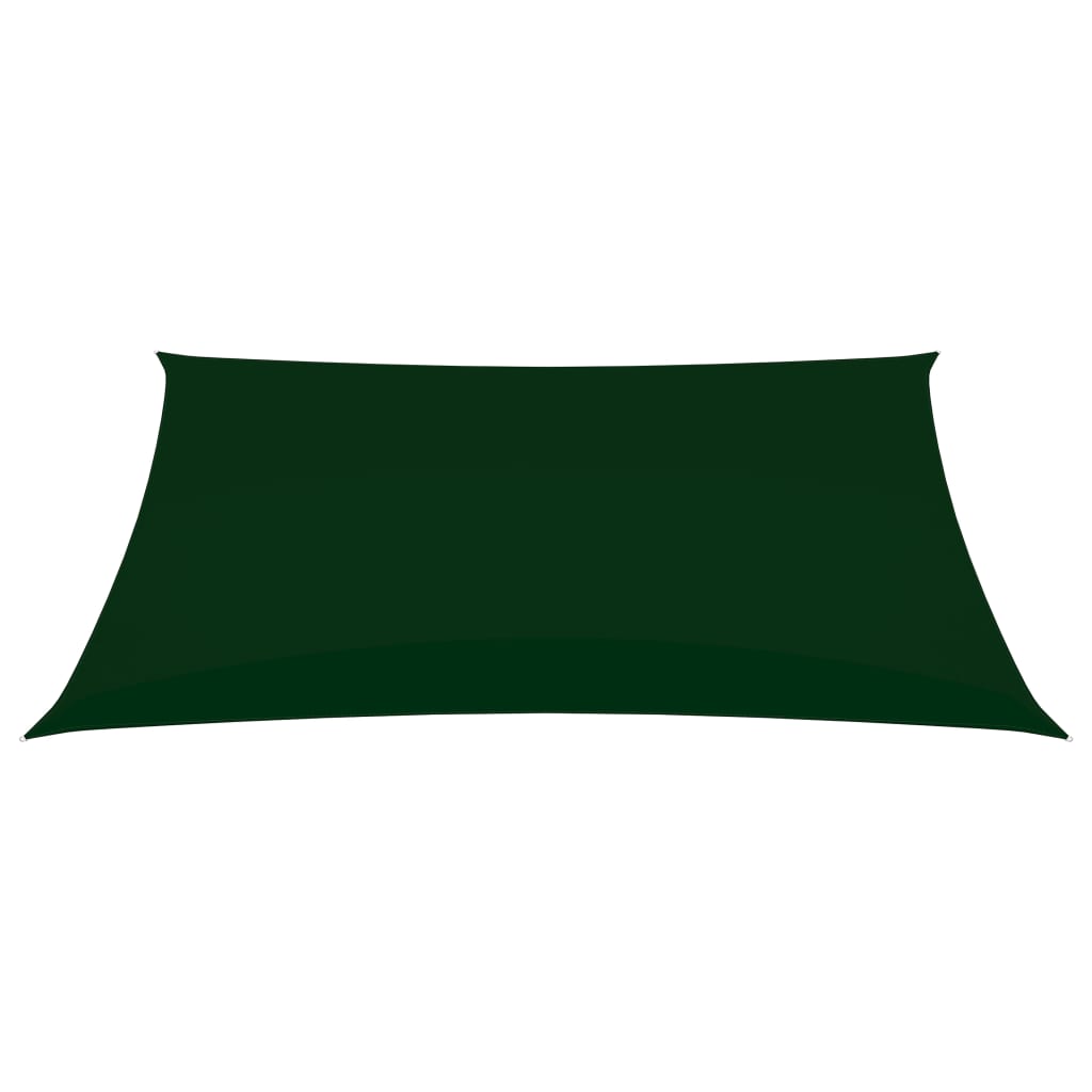 Parasole a Vela Oxford Rettangolare 2x4,5 m Verde Scuro