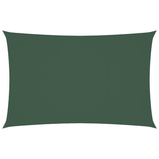 Parasole a Vela Oxford Rettangolare 2x5 m Verde Scuro 135479