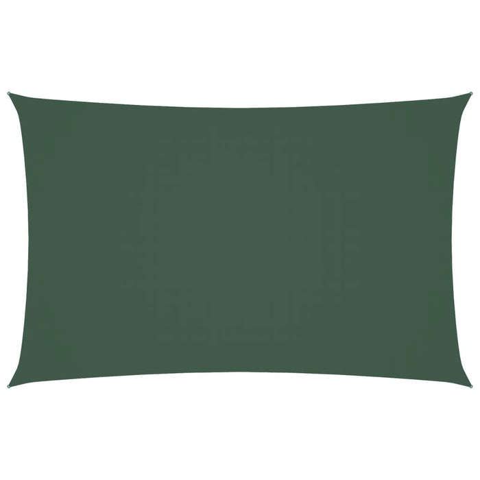 Parasole a Vela Oxford Rettangolare 2x5 m Verde Scuro 135479