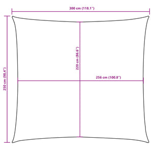 Parasole a Vela Oxford Rettangolare 2,5x3 m Verde Scuro 135480