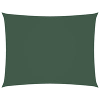 Parasole a Vela Oxford Rettangolare 3x4 m Verde Scuro 135485