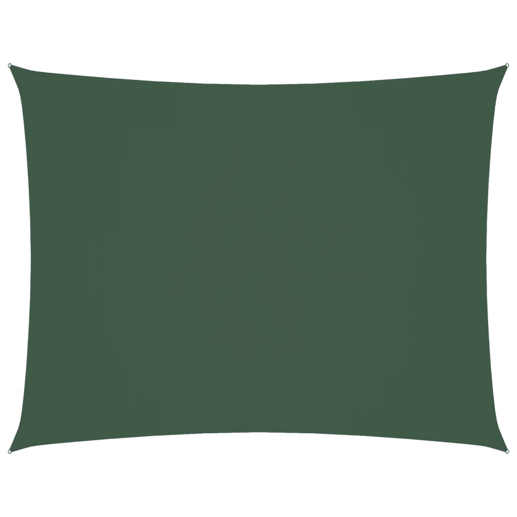 Parasole a Vela Oxford Rettangolare 3,5x5 m Verde Scuro 135490