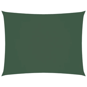 Parasole a Vela Oxford Rettangolare 3,5x5 m Verde Scuro 135490