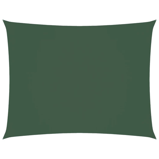 Parasole a Vela Oxford Rettangolare 3,5x5 m Verde Scuro 135490