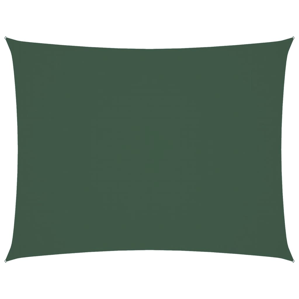 Parasole a Vela Oxford Rettangolare 4x5 m Verde Scuro 135491