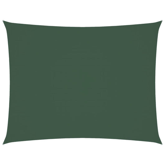 Parasole a Vela Oxford Rettangolare 4x5 m Verde Scuro 135491