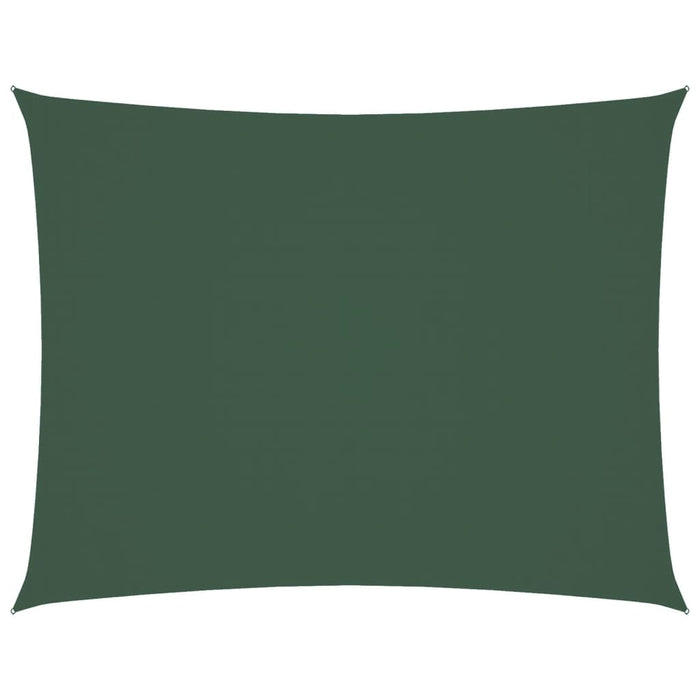 Parasole a Vela Oxford Rettangolare 4x5 m Verde Scuro 135491