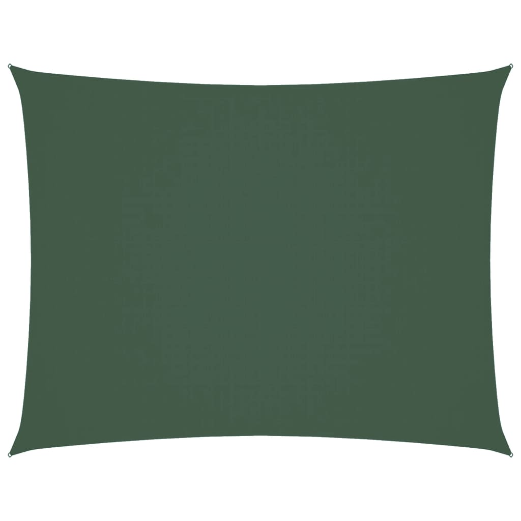 Parasole a Vela Oxford Rettangolare 4x6 m Verde Scuro 135492