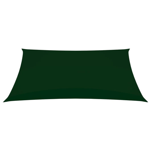 Parasole a Vela Oxford Rettangolare 5x7 m Verde Scuro 135495