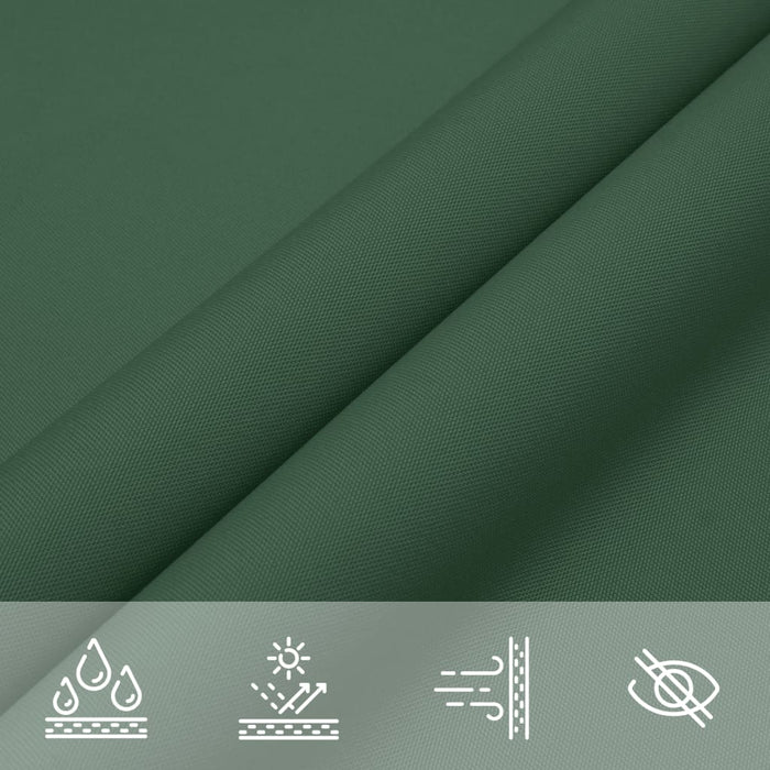 Parasole a Vela Oxford Rettangolare 5x7 m Verde Scuro 135495