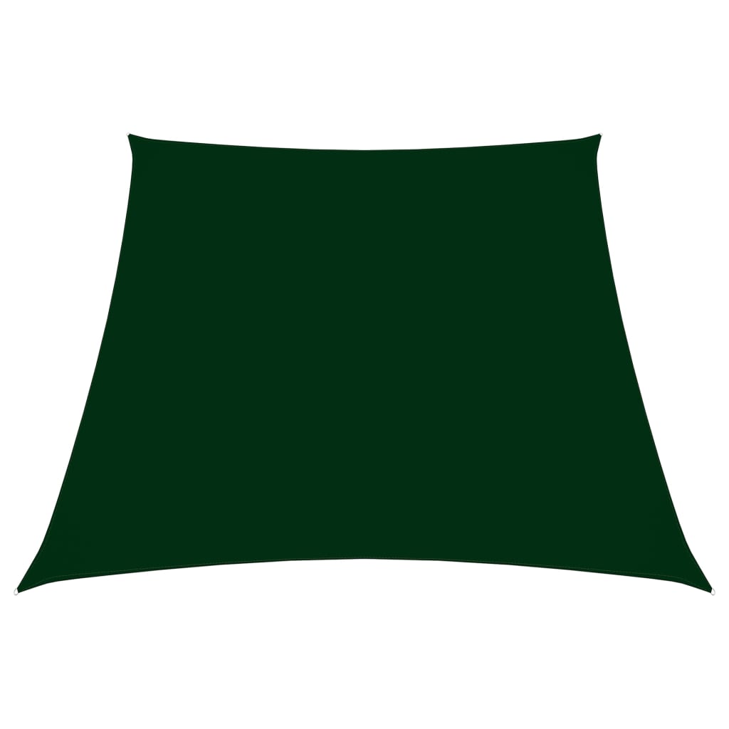 Parasole a Vela in Tela Oxford a Trapezio 2/4x3 m Verde Scuro