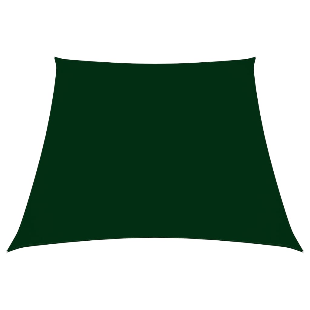 Parasole a Vela in Tela Oxford a Trapezio 3/5x4 m Verde Scuro