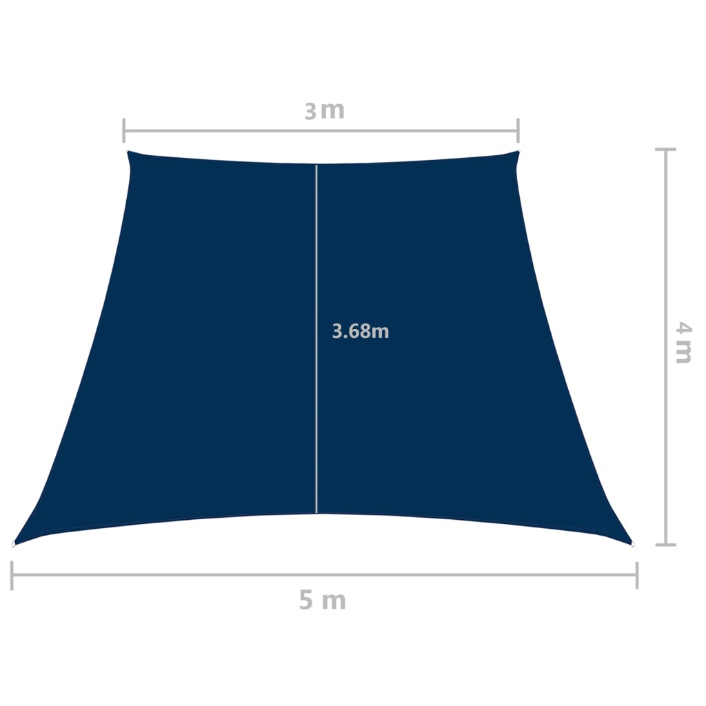 Parasole a Vela in Tela Oxford a Trapezio 3/5x4 m Blu 135573