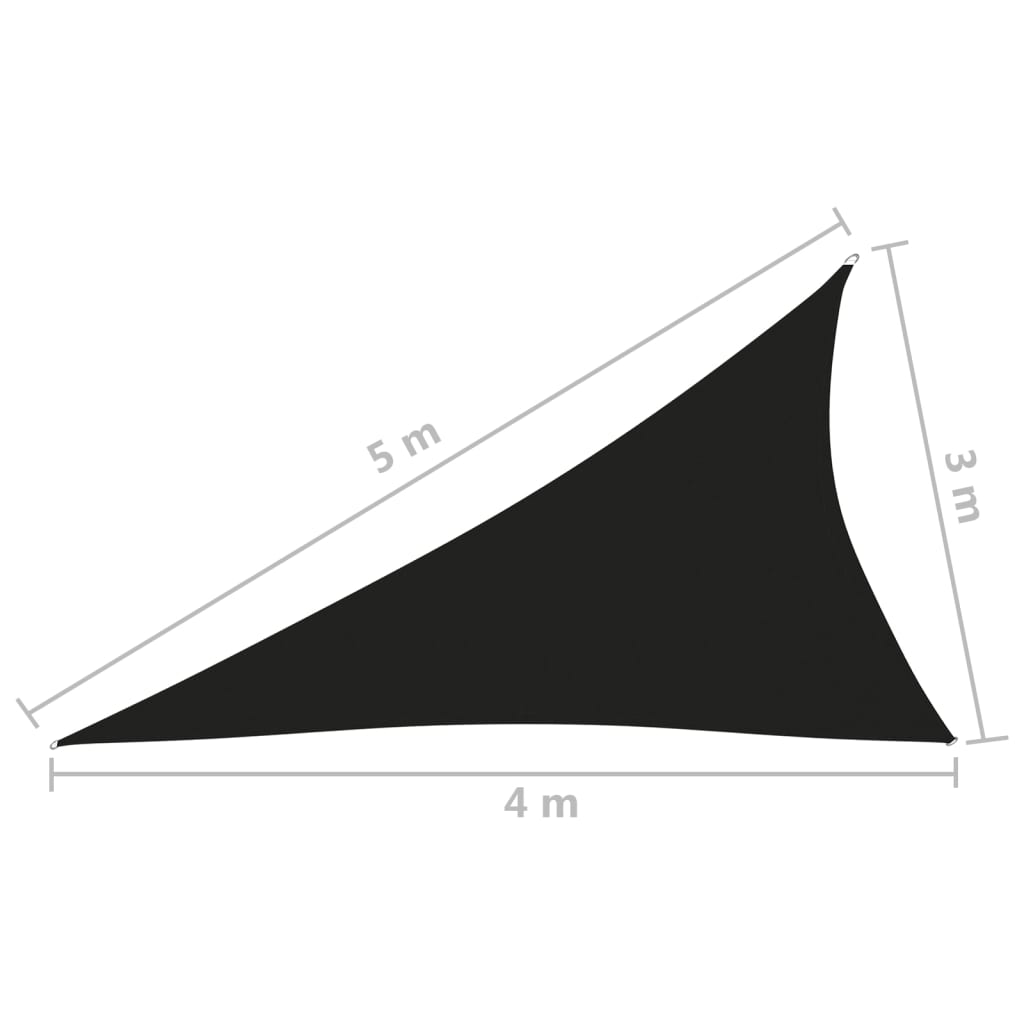 Parasole a Vela Oxford Triangolare 3x4x5 m Nero cod mxl 18102