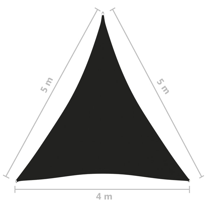 Parasole a Vela Oxford Triangolare 4x5x5 m Nero 135784