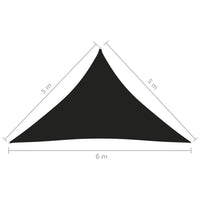 Parasole a Vela Oxford Triangolare 5x5x6 m Nero 135788