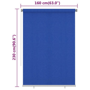 Tenda a Rullo per Esterni 160x230 cm Blu HDPE cod mxl 40528