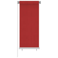 Tenda a Rullo per Esterni 60x140 cm Rosso in HDPE