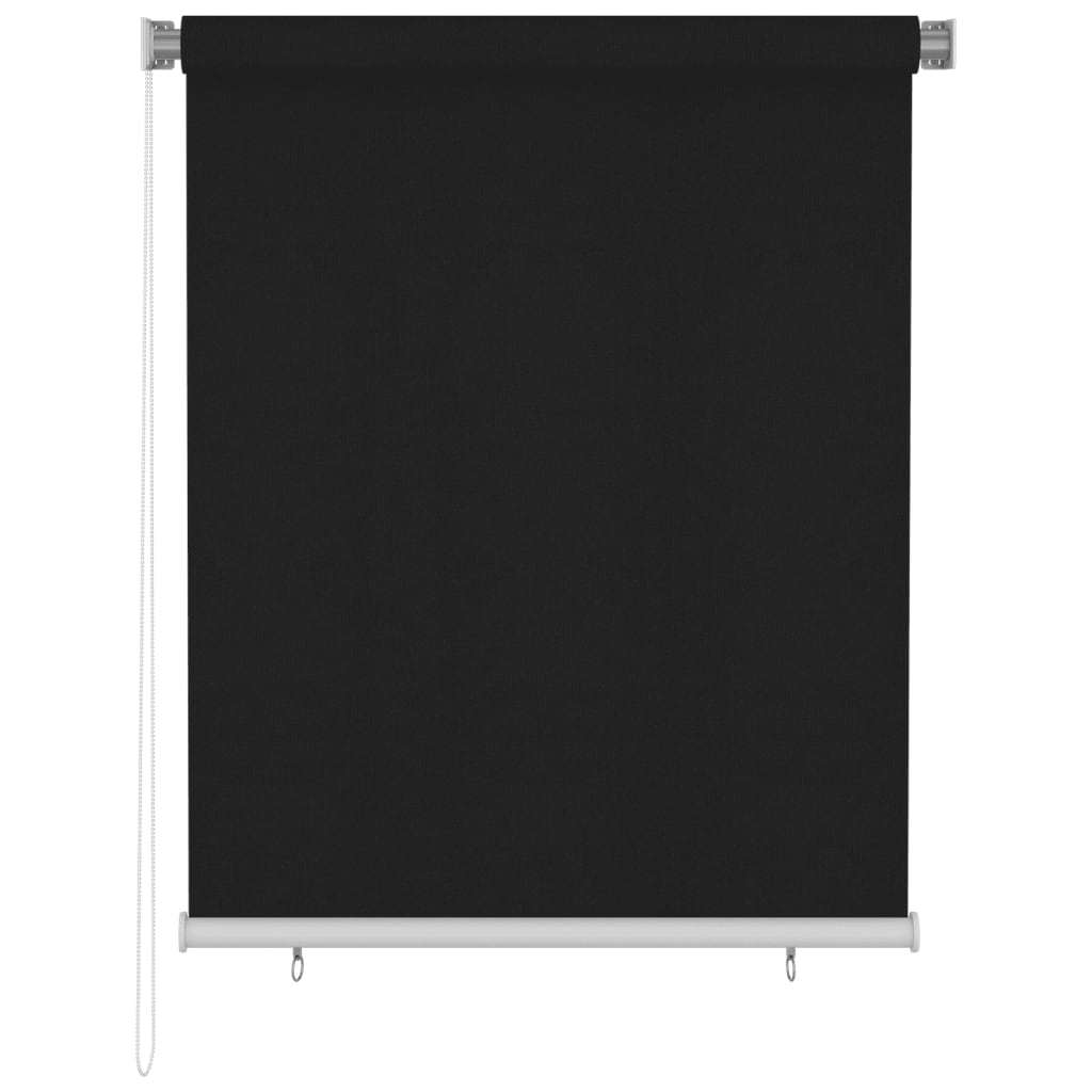 Tenda a Rullo per Esterni 120x140 cm Nera 