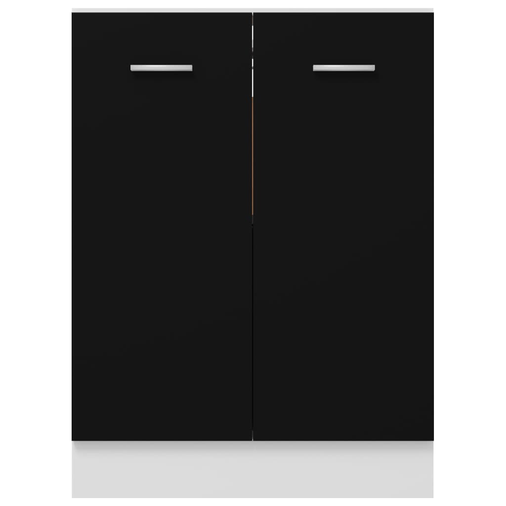 Armadio Inferiore Nero 60x46x81,5 cm in Truciolato 801189