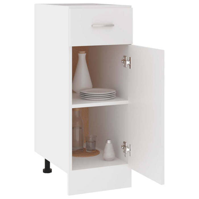 Armadio con Cassetto Bianco 30x46x81,5 cm in Legno Multistrato 801204