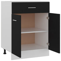 Armadio con Cassetto Nero 60x46x81,5 cm in Truciolato 801229