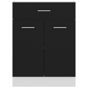 Armadio con Cassetto Nero 60x46x81,5 cm in Truciolato 801229