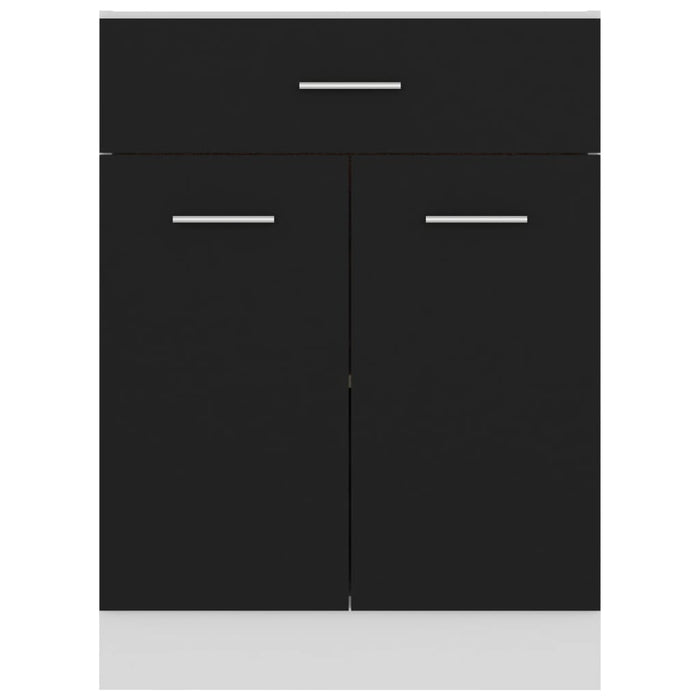 Armadio con Cassetto Nero 60x46x81,5 cm in Truciolato 801229