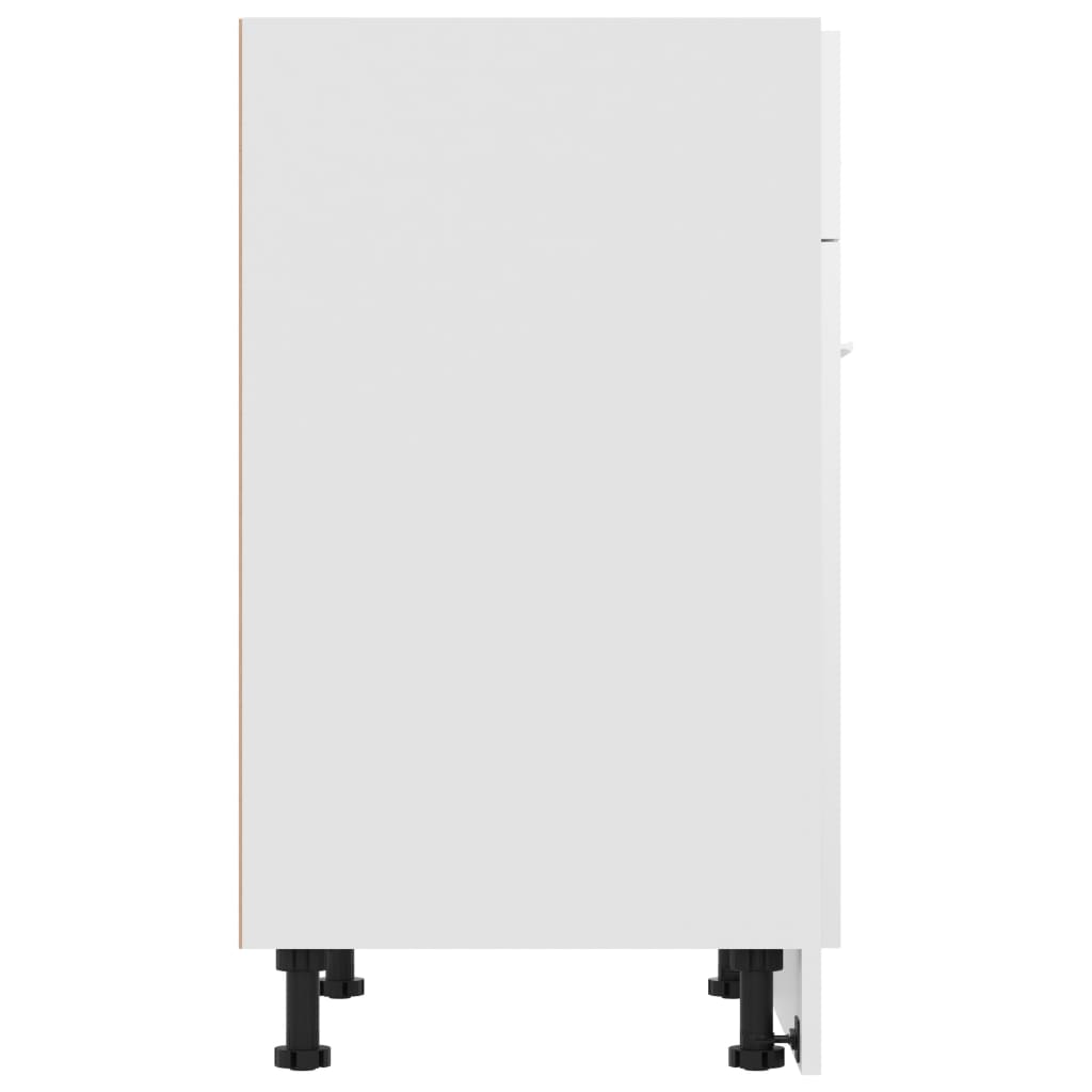 Armadio con Cassetto Bianco Lucido 60x46x81,5 cm in Truciolato 801233