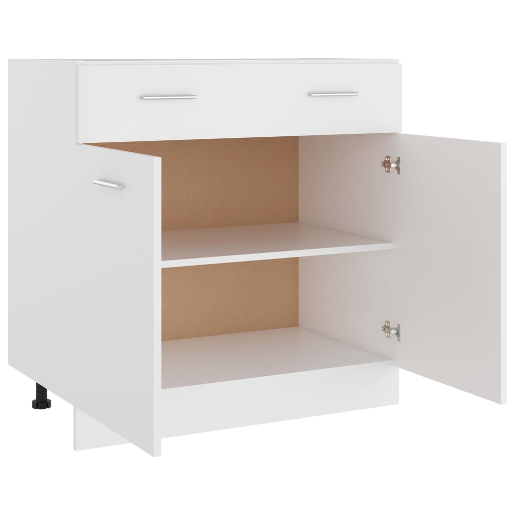 Armadio con Cassetto Bianco 80x46x81,5 cm in Truciolato 801236