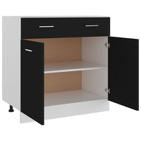 Armadio con Cassetto Nero 80x46x81,5 cm in Truciolato 801237