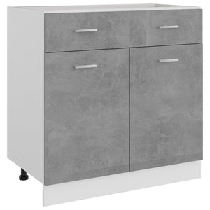 Armadio con Cassetto Grigio Cemento 80x46x81,5 cm in Truciolato 801240