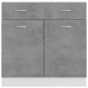 Armadio con Cassetto Grigio Cemento 80x46x81,5 cm in Truciolato 801240