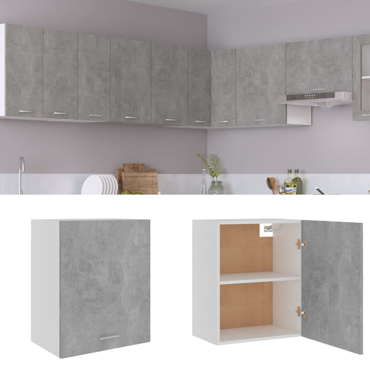 Armadio Sospeso Grigio Cemento 50x31x60 cm in Truciolato 801264