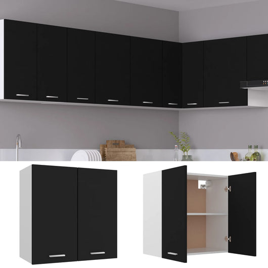 Armadio Sospeso Nero 60x31x60 cm in Truciolato 801269