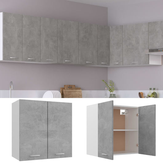 Armadio Sospeso Grigio Cemento 60x31x60 cm in Truciolato 801272