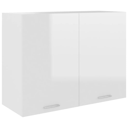 Armadio Sospeso Bianco Lucido 80x31x60 cm in Truciolato 801281