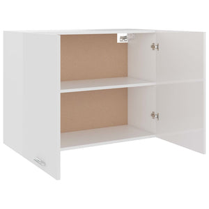 Mobile Pensile Bianco Lucido 80x31x60 cm Legno Multistrato 801281